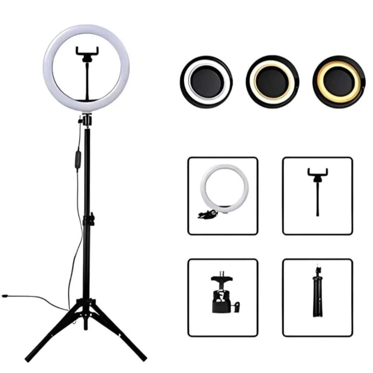 Iluminador ring ligth com tripé 2 metros  - Foto 3