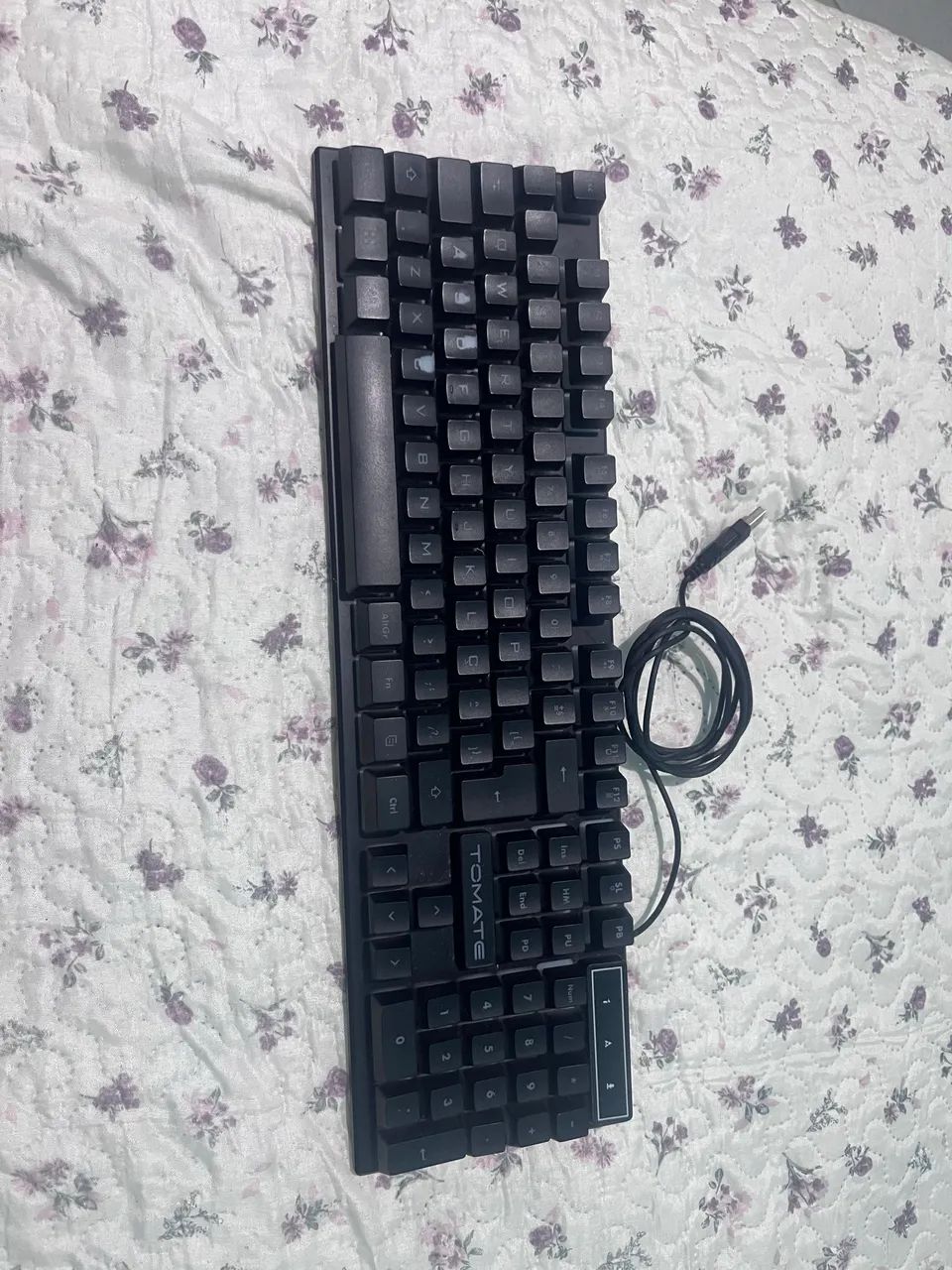 TECLADO LED RGB COM FIO 