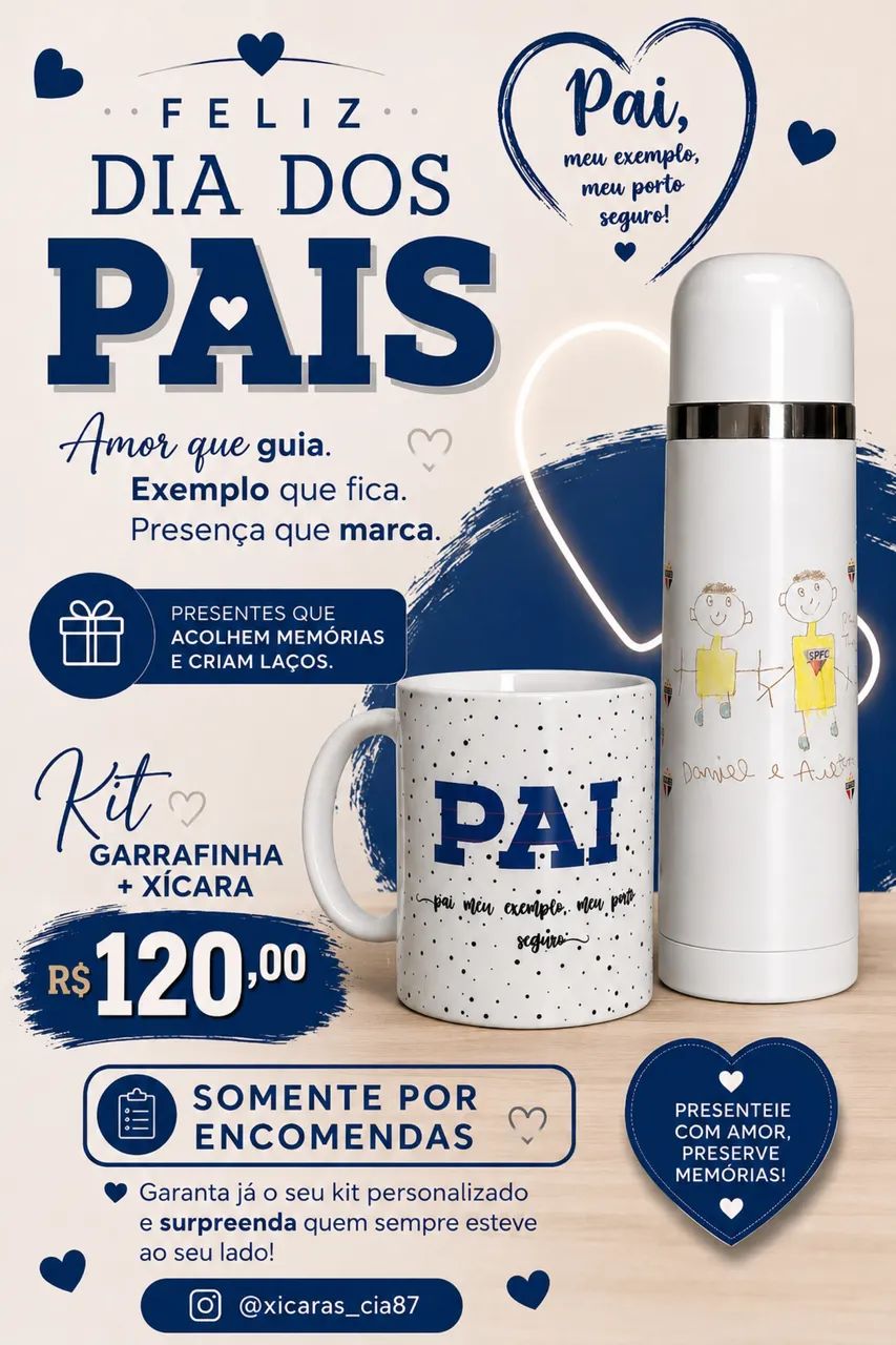 Kit xícara com garrafinha 