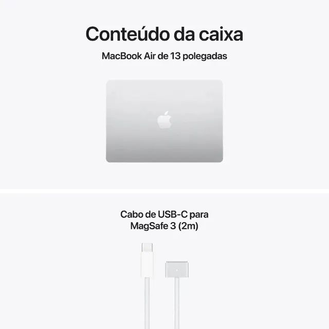 MacBook Air de 13 24GB !Tb SSD Novo Cor Silver Com Nota Fiscal - Foto 3