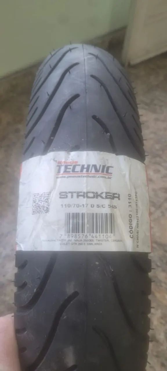 Pneu Moto Technic Aro 17 Stroker 110/70-17 54S TL - Dianteiro