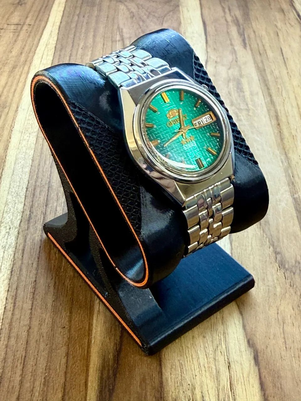 Relógio Orient Green Linen Dial - 1970 - Foto 3