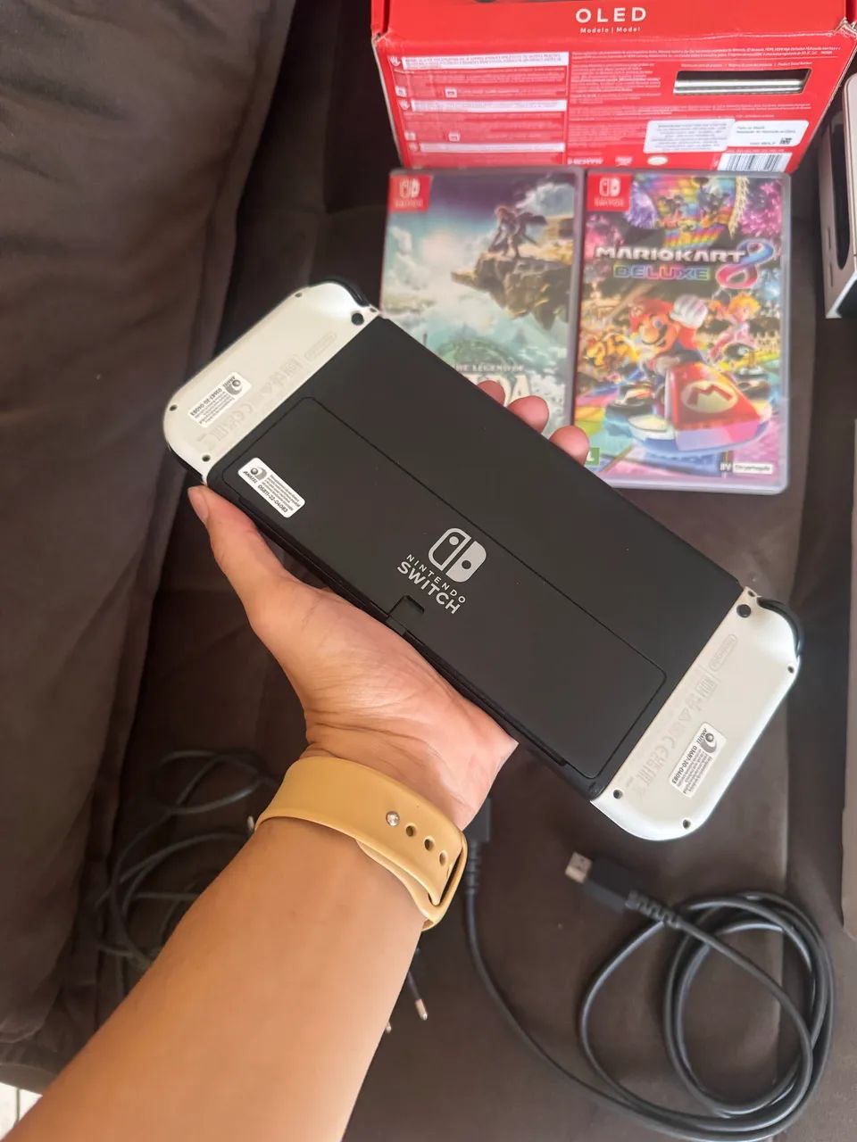 Nintendo Switch OLED controle e jogos originais - Foto 3