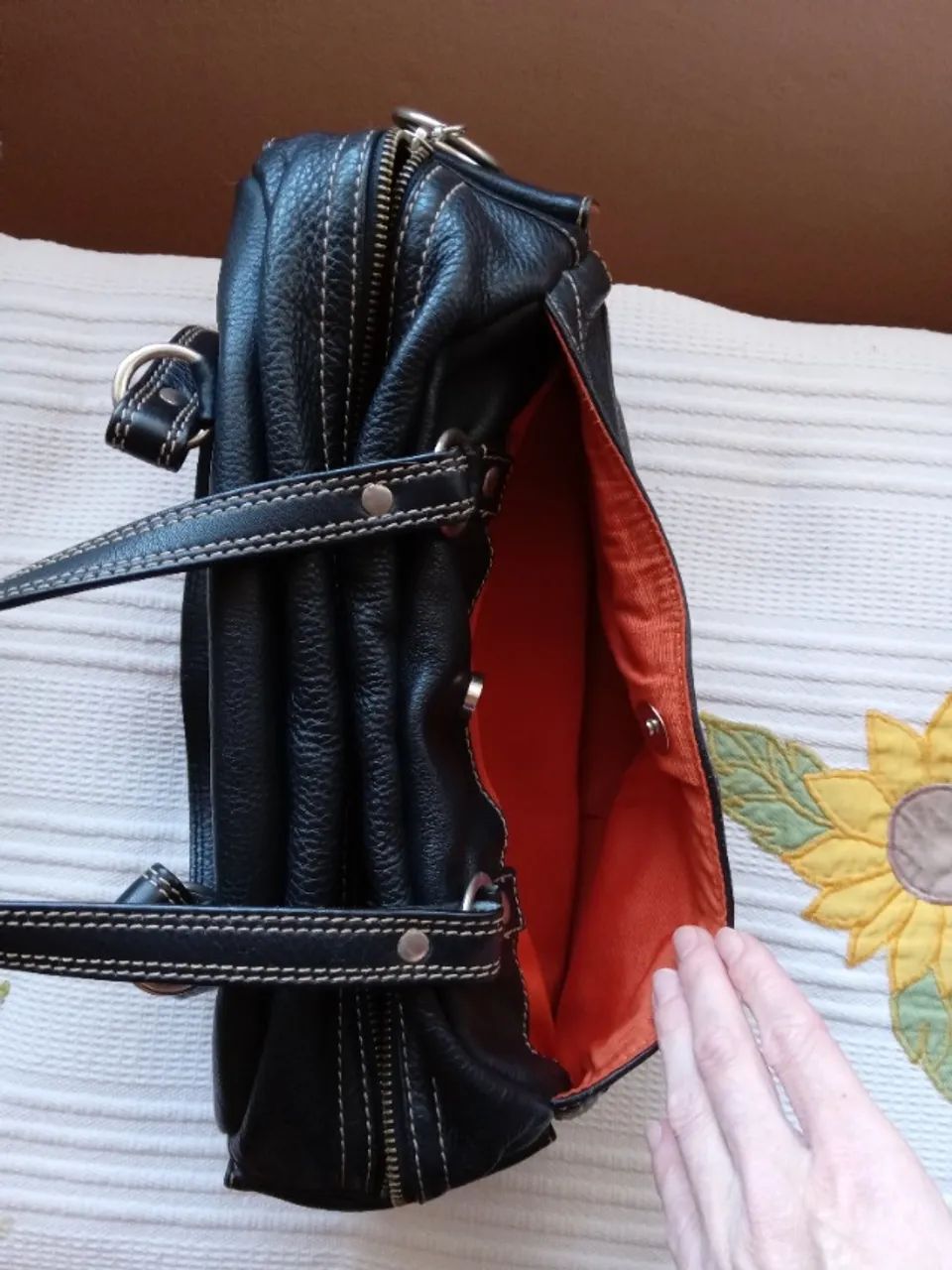 Bolsa de couro legítimo  - Foto 6