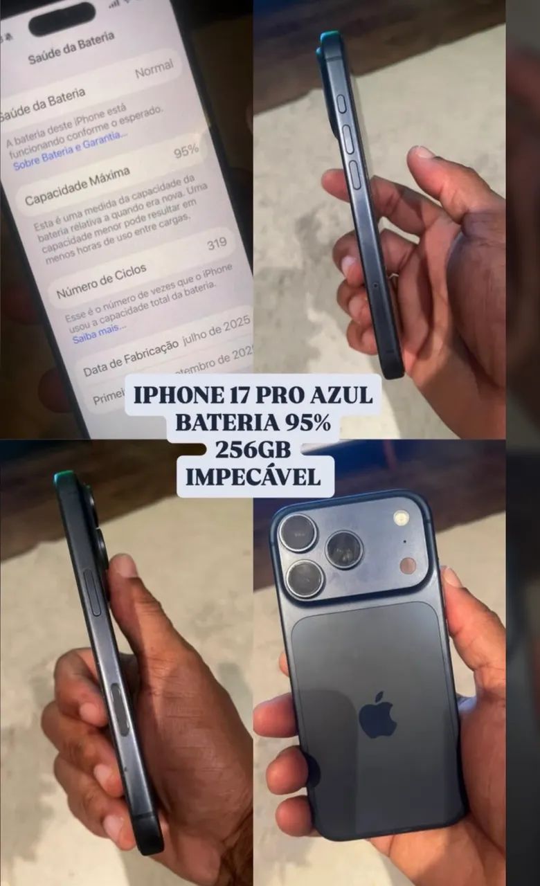 iPhone 17 pro azul 256 GB 