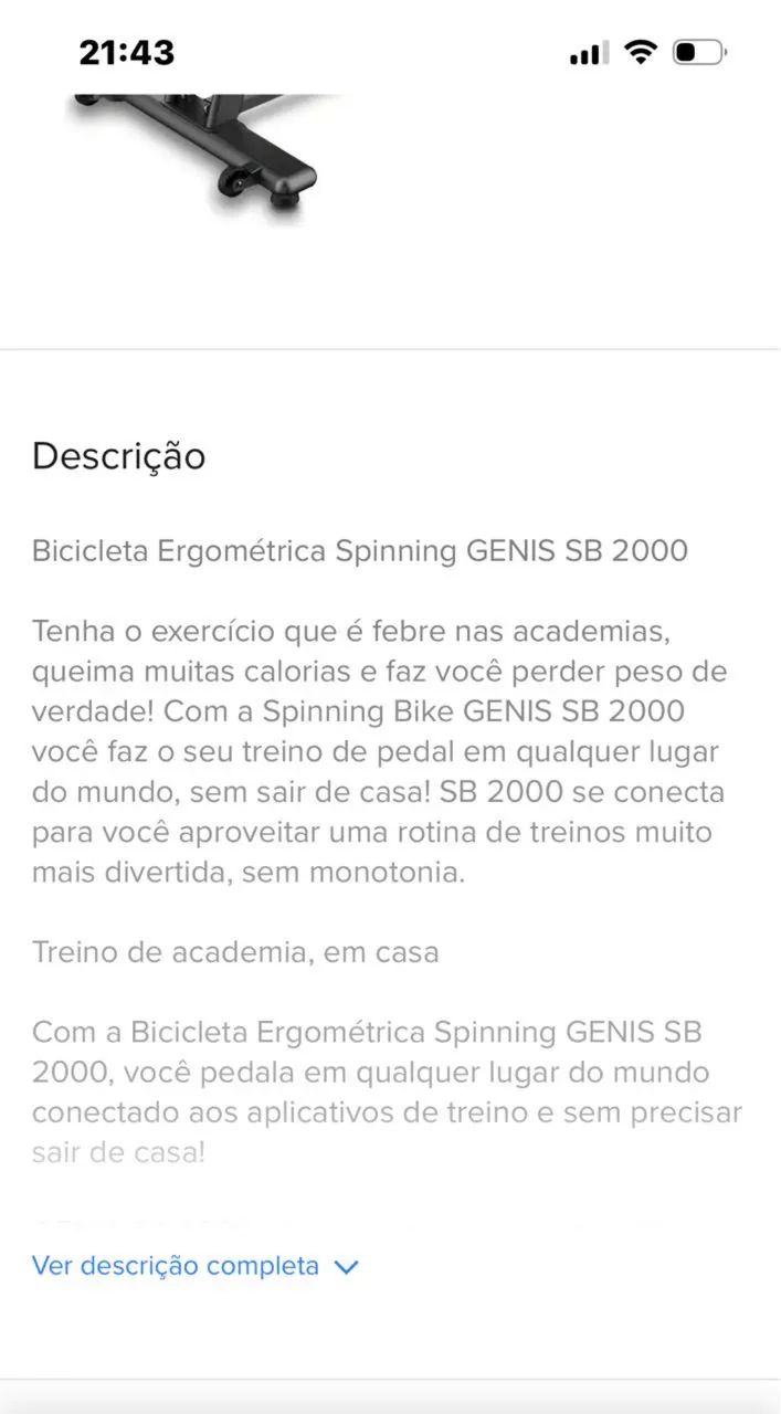 Bicicleta ergométrica Spinning Genis SB2000 - Foto 2