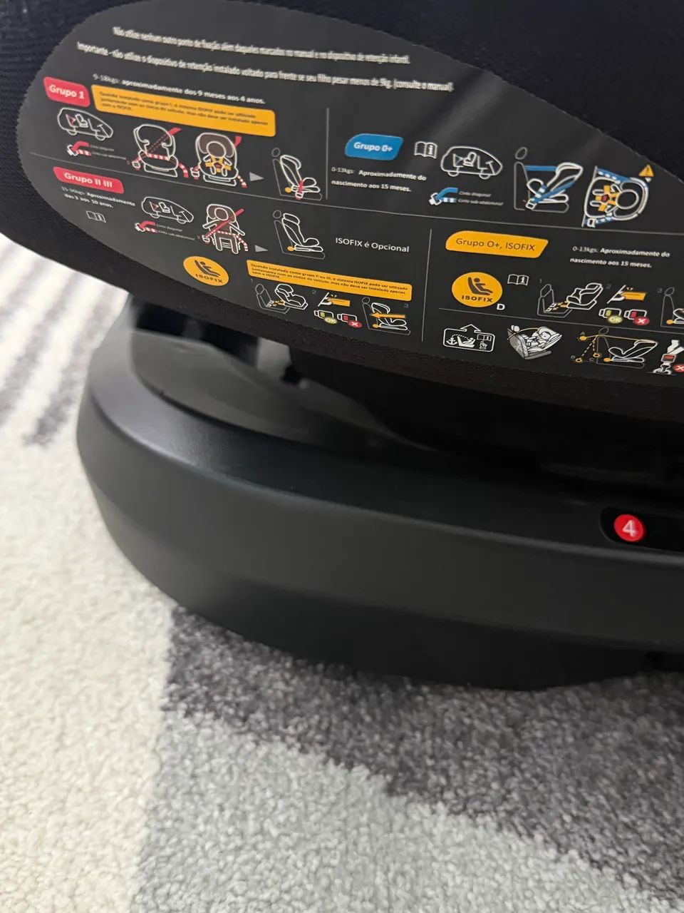 Cadeira automátiva com isofix 360 giro com 4 níveis do 0 ao 36  - Foto 6