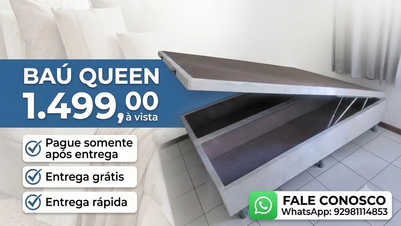 Baú Queen Diversas Texturas