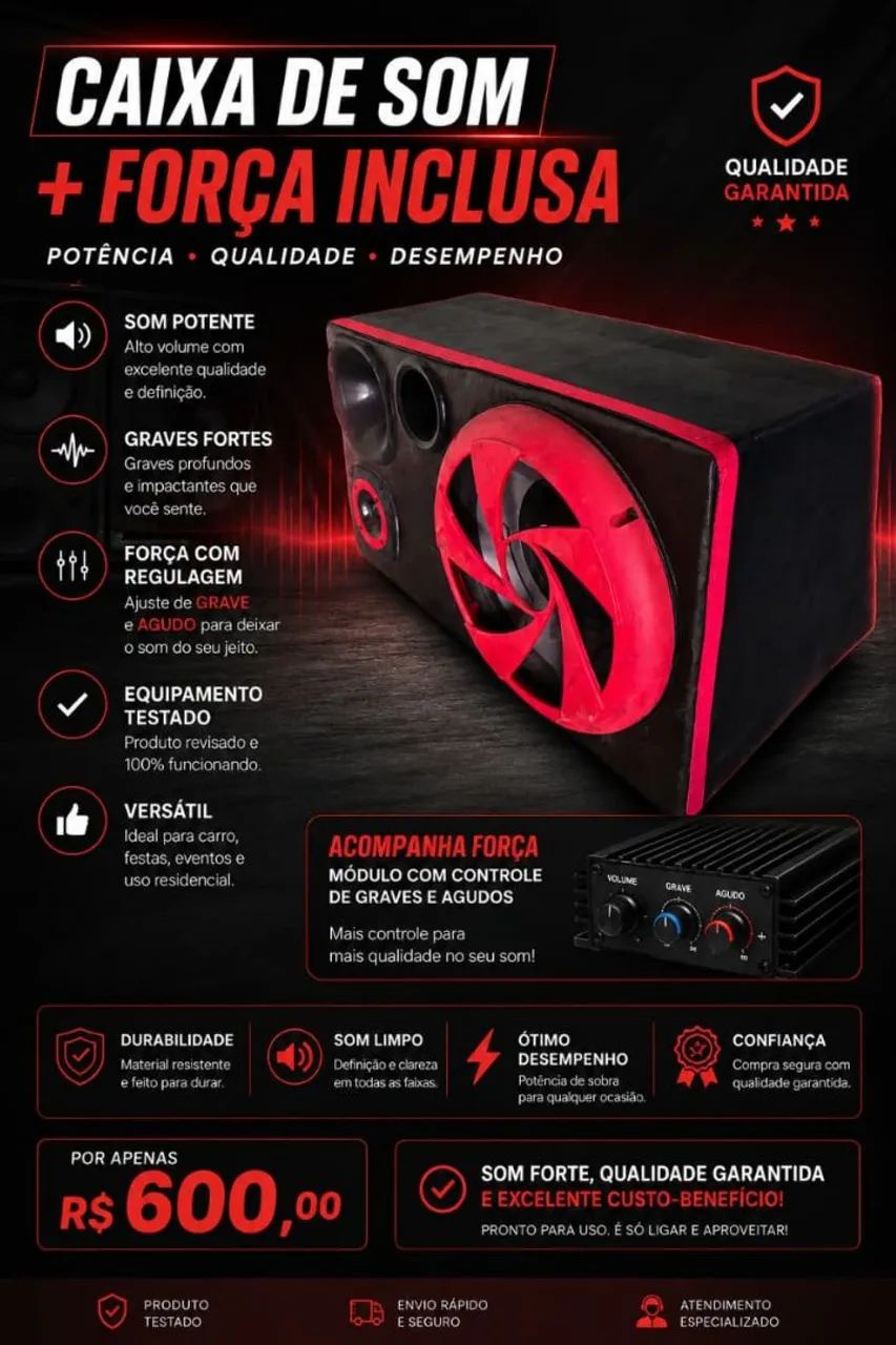 Caixa de som automotivo 