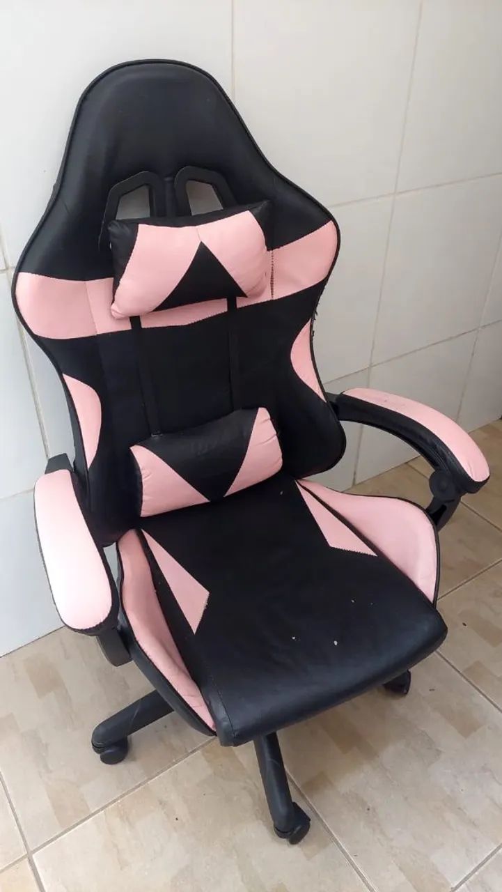 Cadeira Computador Gamer Rosa - Foto 2