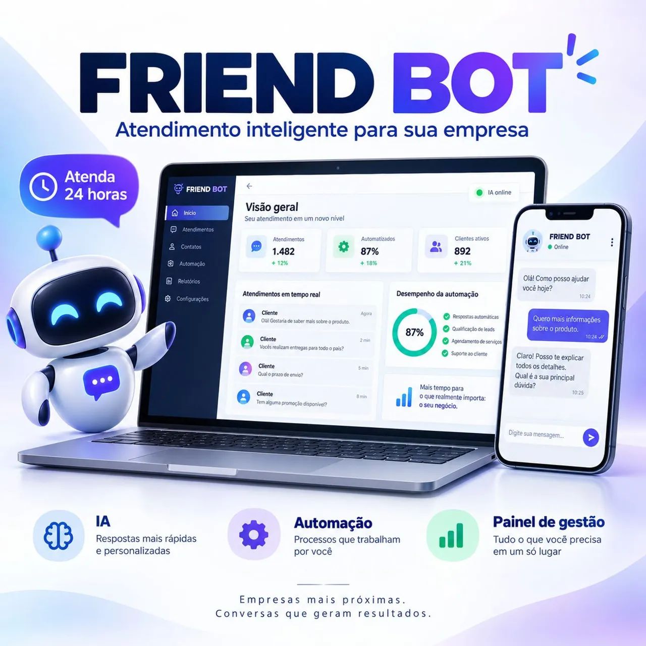 Friend Bot - Automação Inteligente para sua Empresa ou Comércio 