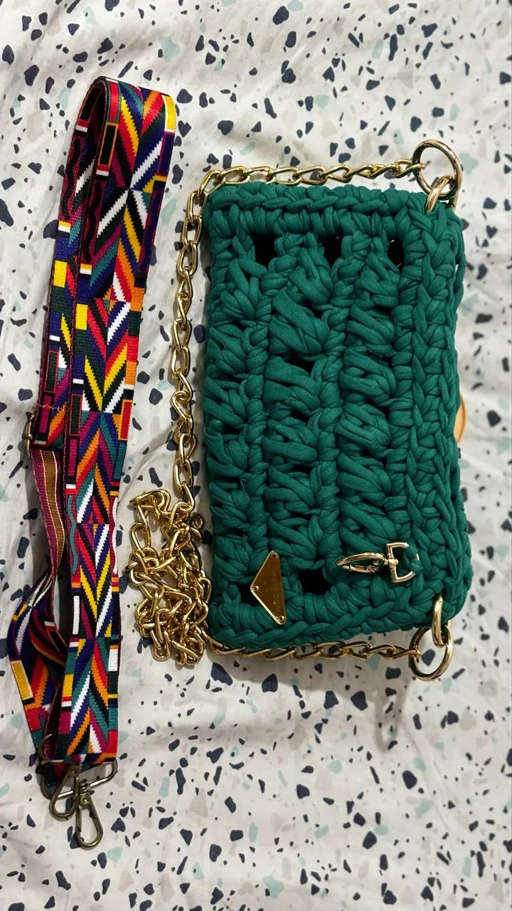 Bolsa artesanal verde - Foto 2