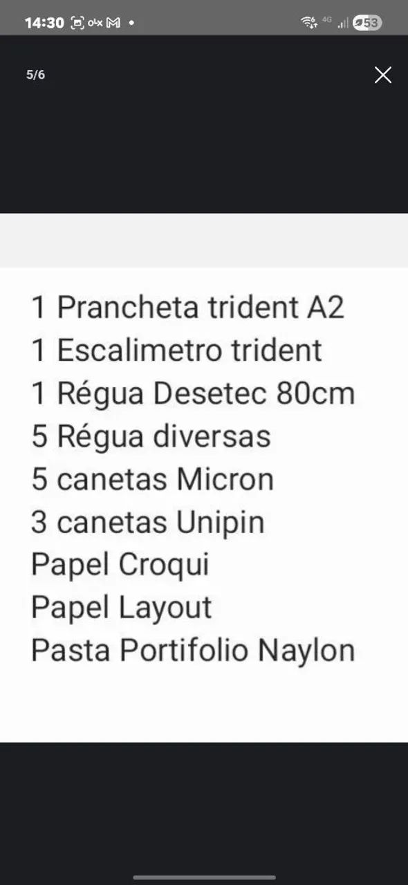 Kit desenho Técnico Trident A2 EXCELENTE ESTADO  - Foto 4