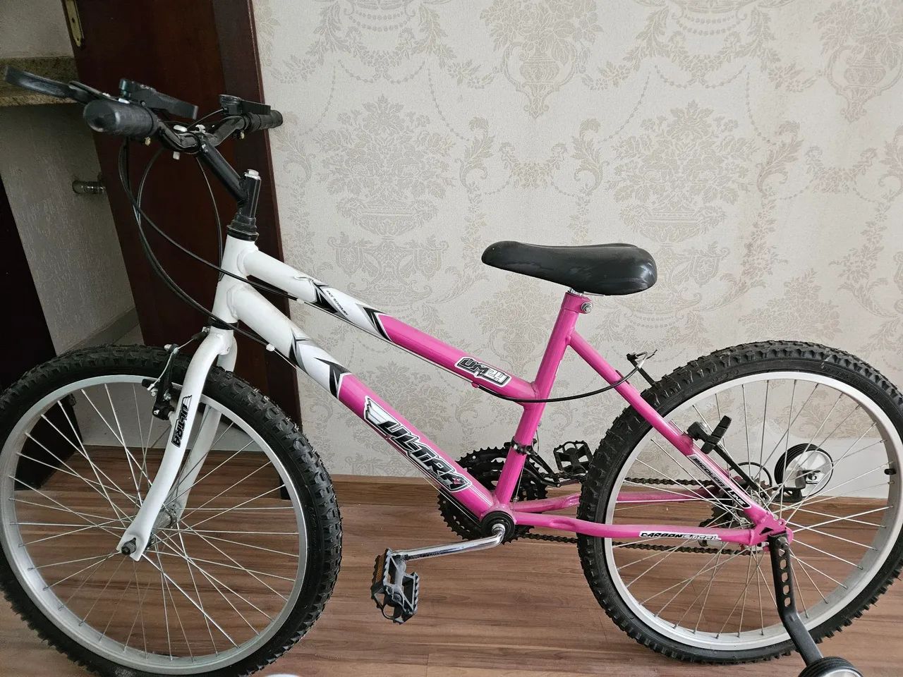 Bicicleta  Bicolor Rosa e Branco