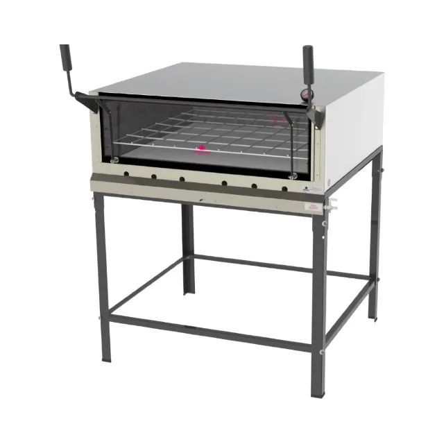 FORNO À GÁS COM PEDRA REFRATÁRIA