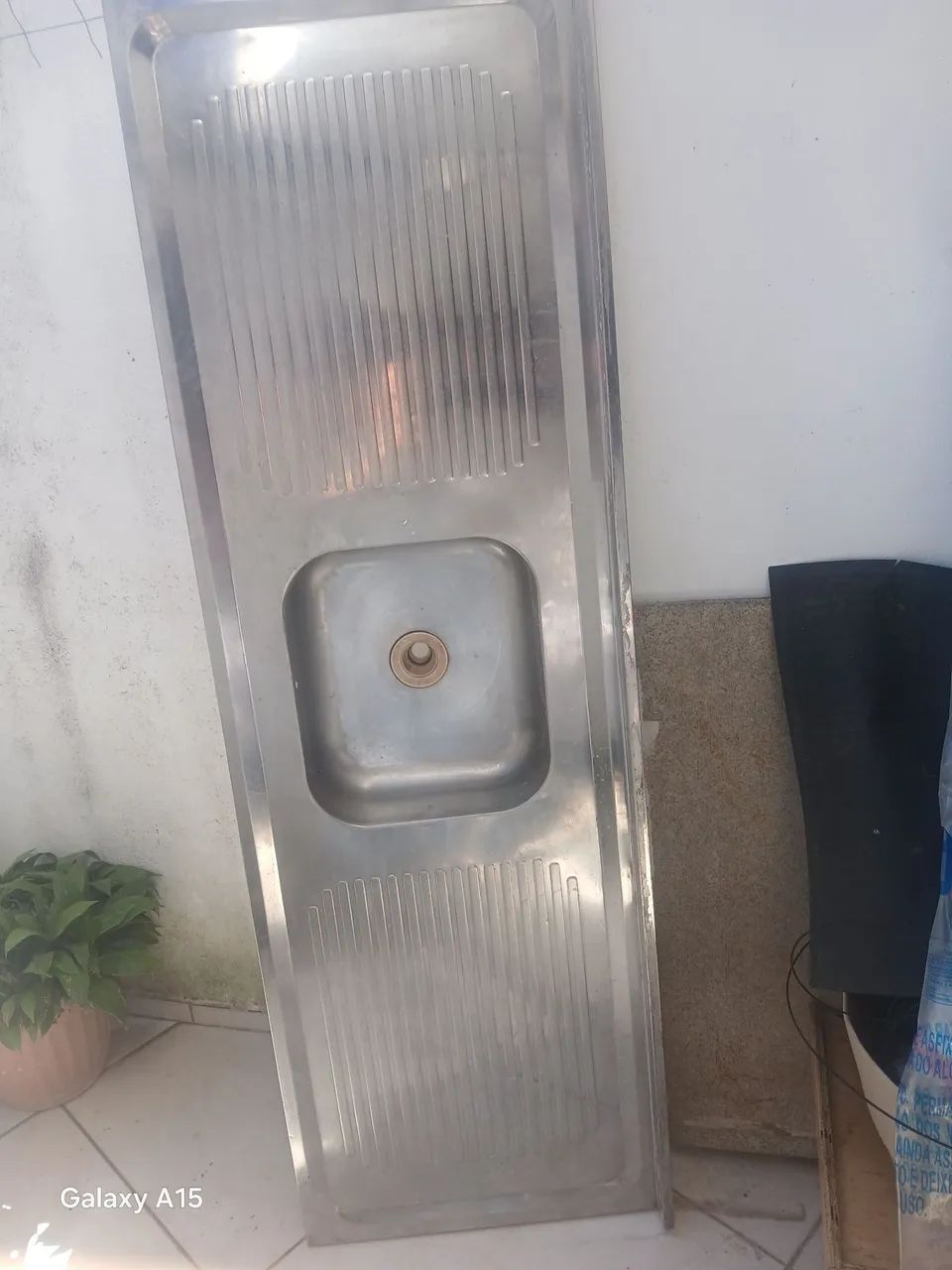 Pia de inox 1,80 x 60