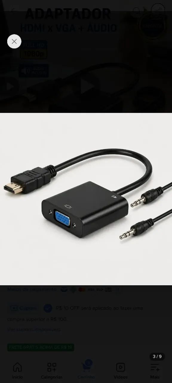 Conversor HDMI para VGA ?