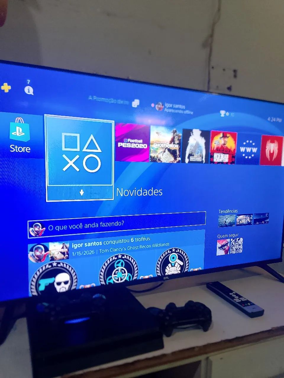 Ps 4 slim todo perfeito único dono 