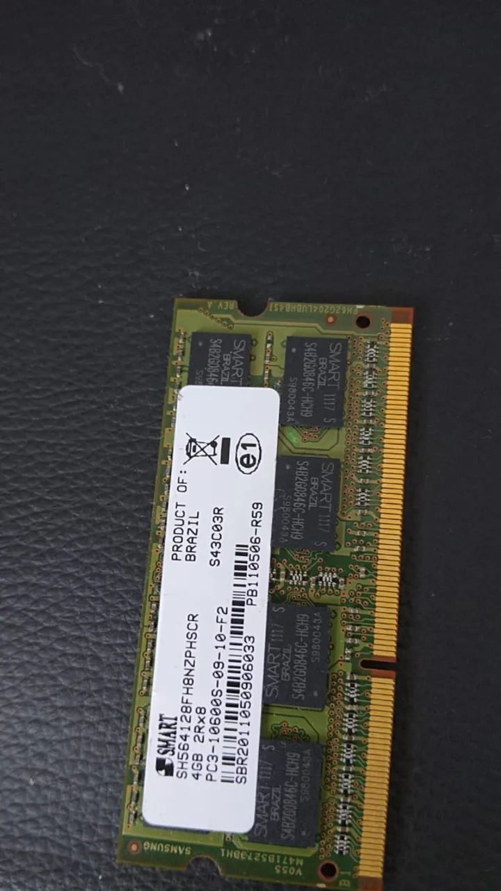 Memória RAM Notebook Smart 4GB DDR3 1333MHz (PC3-10600S)