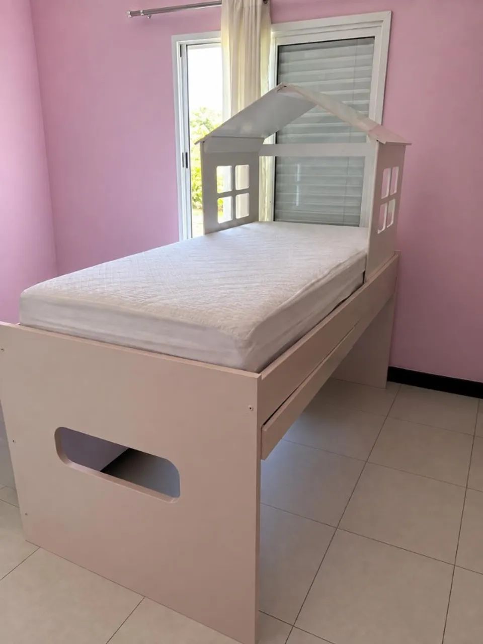 Cama infantil rosa (casinha) - Foto 3