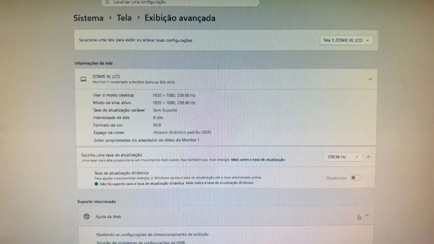 Monitor BenQ Zowie XL2546K 24,5 polegadas 240Hz DyAc+ - Foto 2