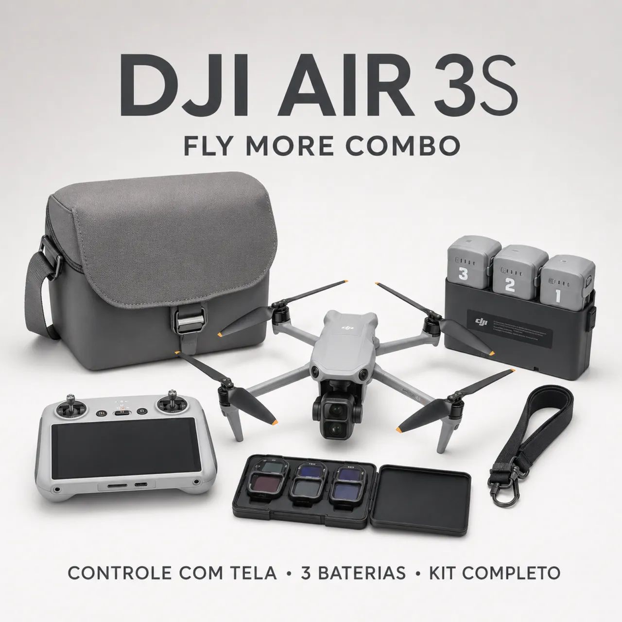 DJI Air 3S Fly More Combo - Controle com Tela