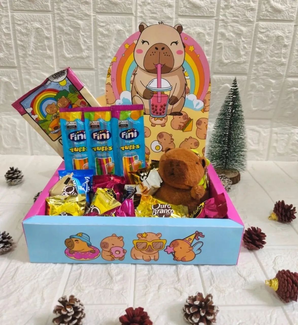 Caixa Cenário Dia das Crianças Para Montar com Doces e Chocolate - Foto 4