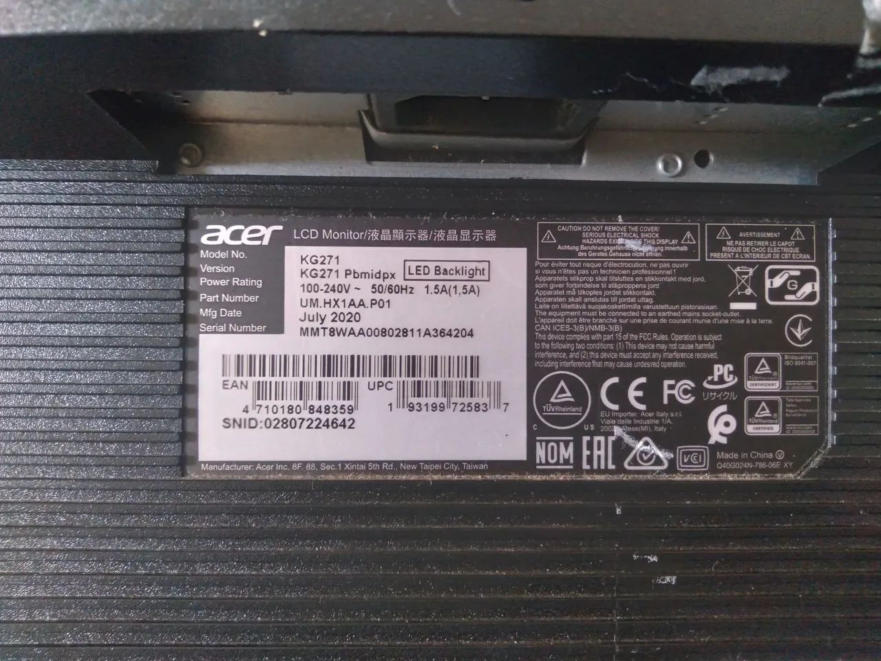 Monitor Acer (Mais informações em detalhes e informações adicionais) - Foto 4