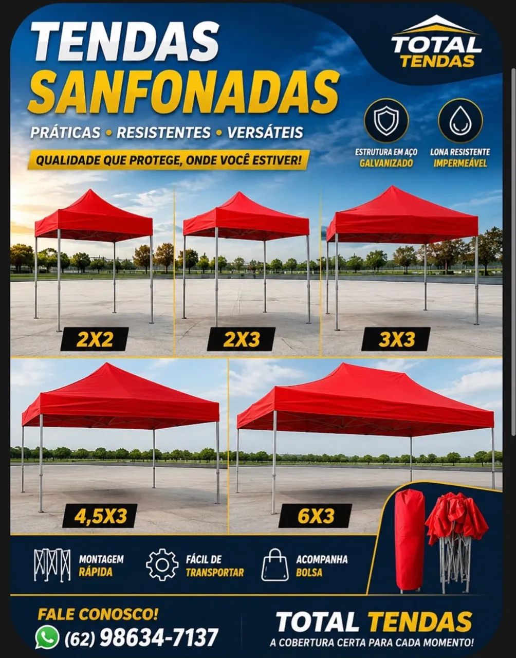 Vendas e reformas de tendas 