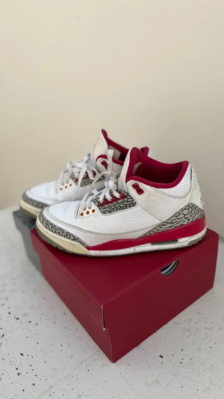 Jordan 3 Cardinal Red 2022 Original | Tam. (40)