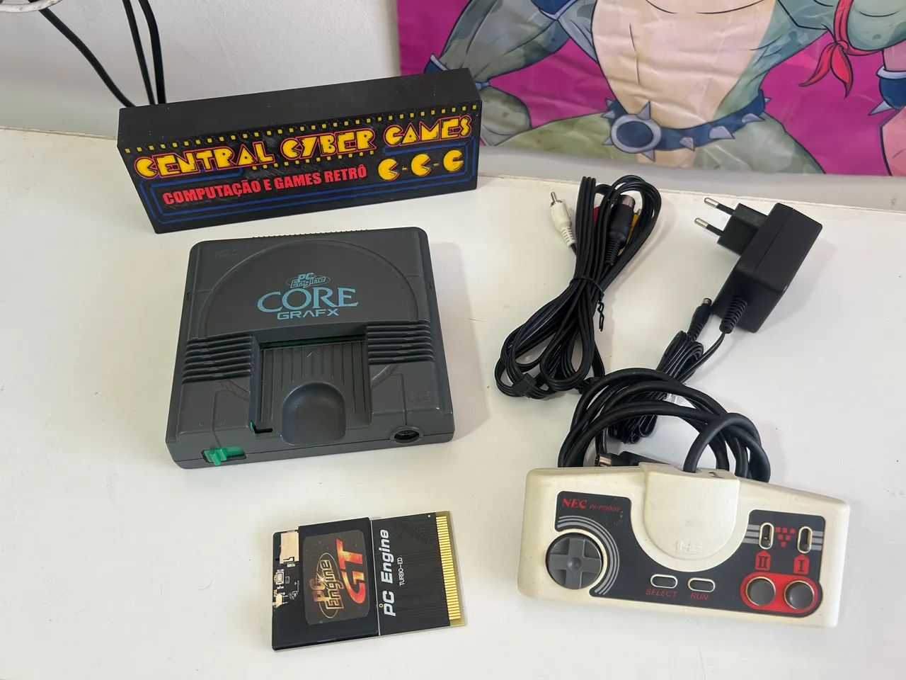 PC Engine CoreGrafx + Everdrive e acessórios 