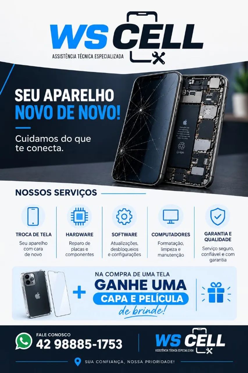 Manutenção em celulares e computadores