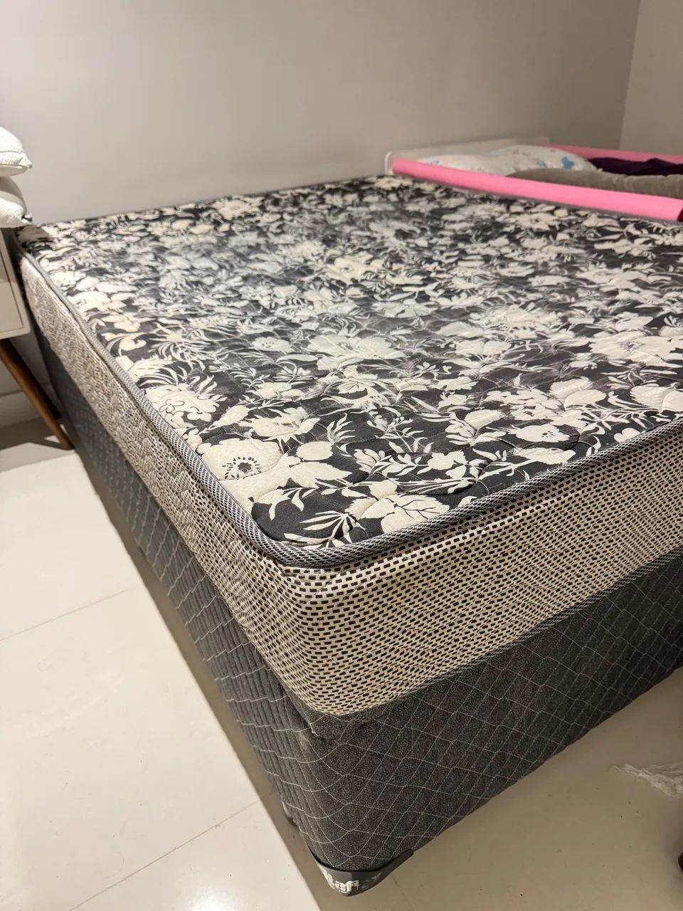 CAMA BOX BAU + COLCHAO CASAL