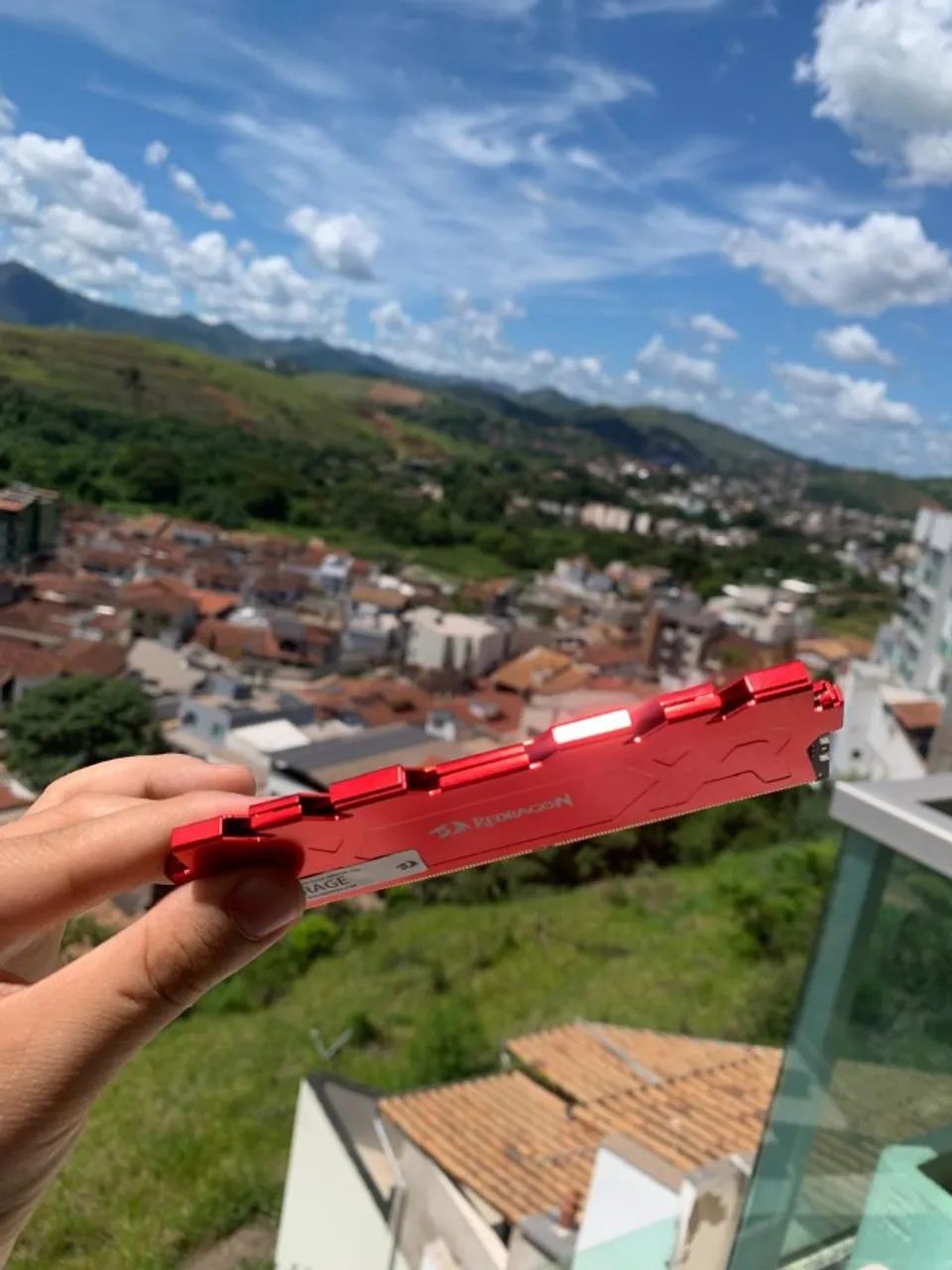 Memória DDR4 Redragon rage, 1x16GB, 3200MHz, vermelha, CL16 - Foto 3