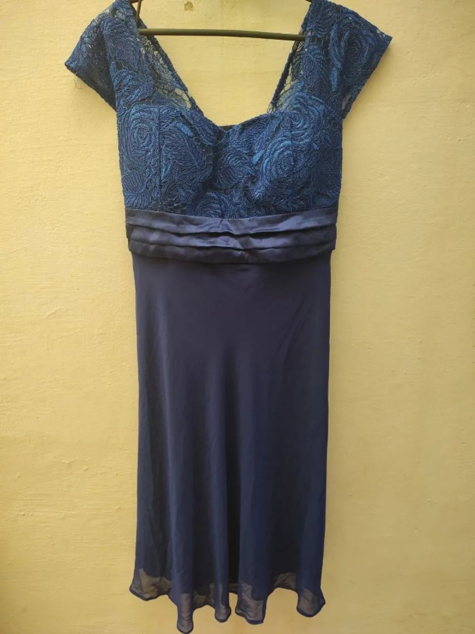 Vestido Azul Longo Tamanho 50