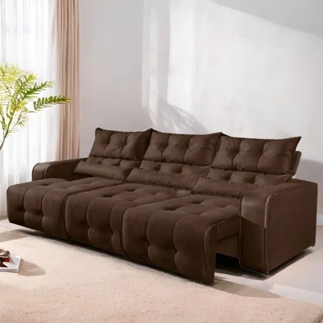 SOFÁ RETRÁTIL E RECLINÁVEL PREMIER 2,50M. PRONTA ENTREGA. - Foto 2