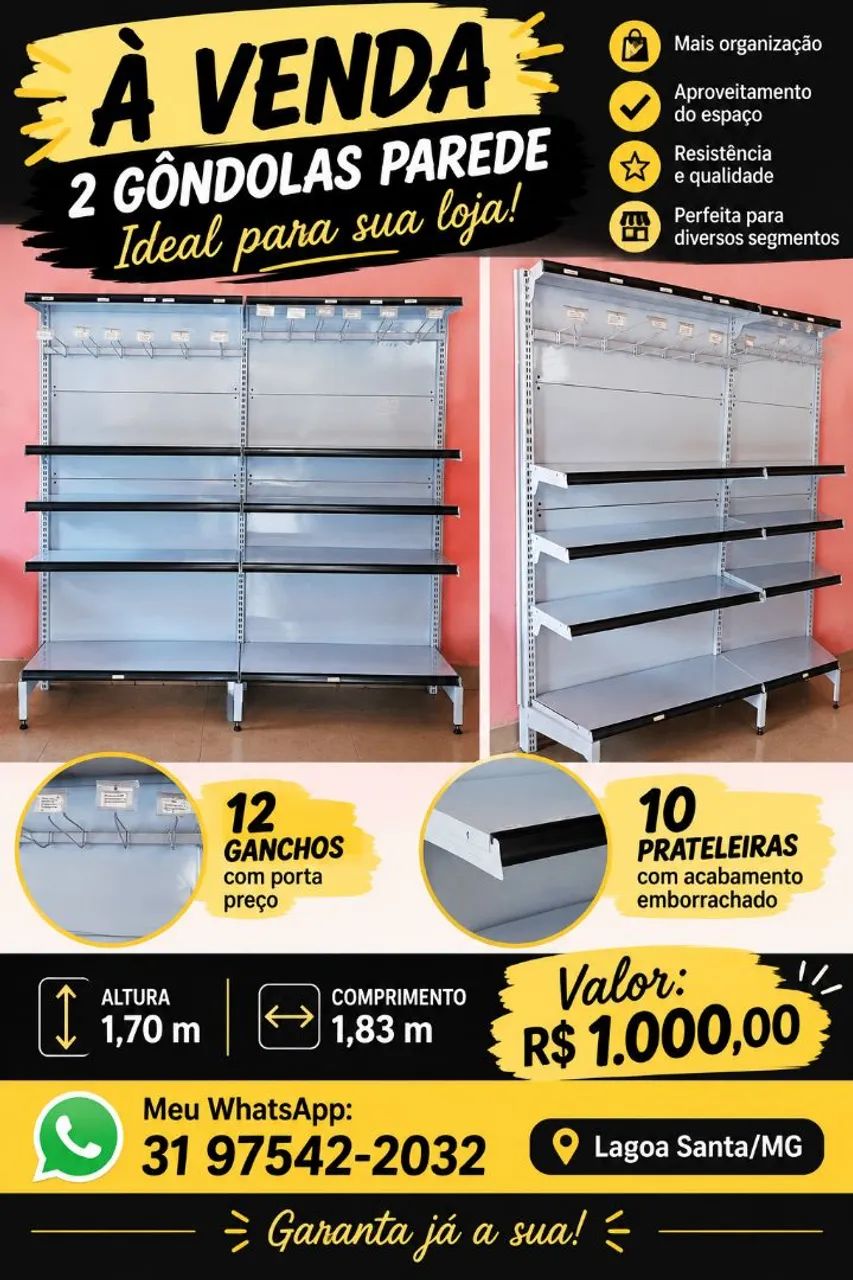 Gôndolas parede estado novo 