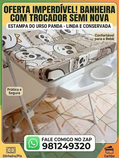 Banheira com trocador 