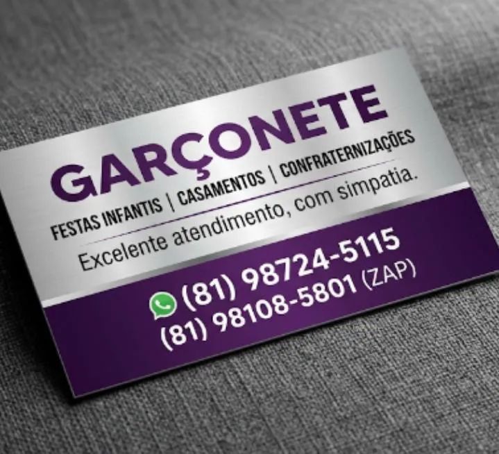 Garçonete para festas e eventos