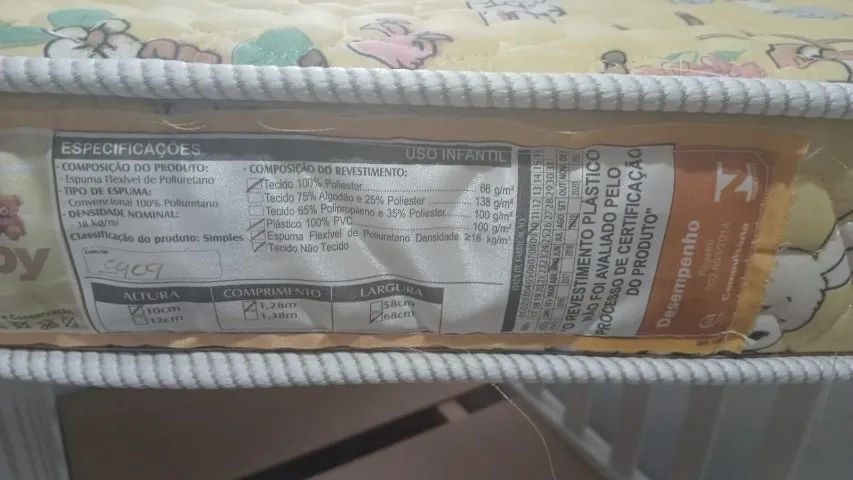 Berço Multifuncional com Cômoda Integrada, Cama Auxiliar e Colchão - Foto 5