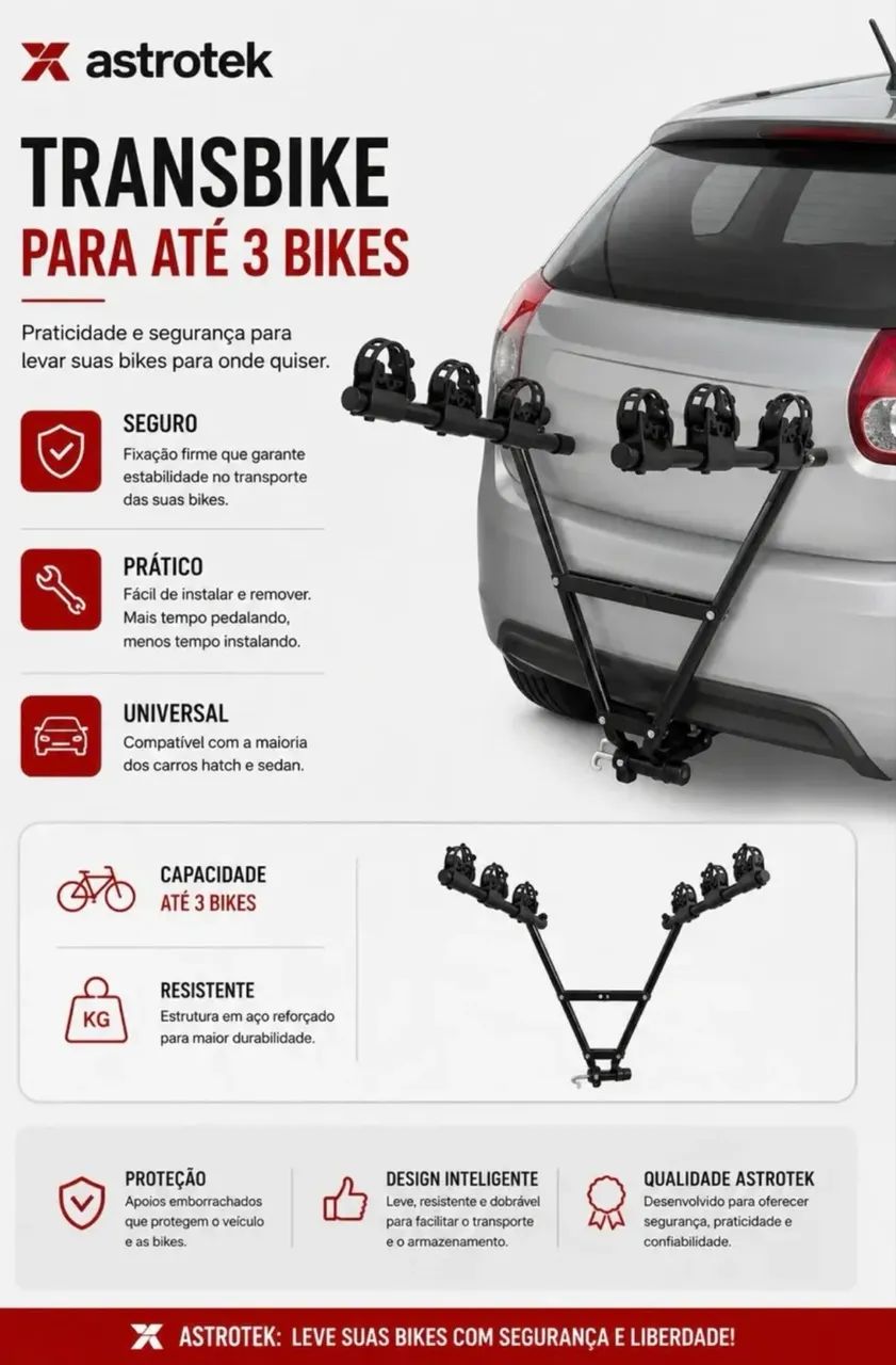 Transbilke de engate para 3 bikes - Foto 4