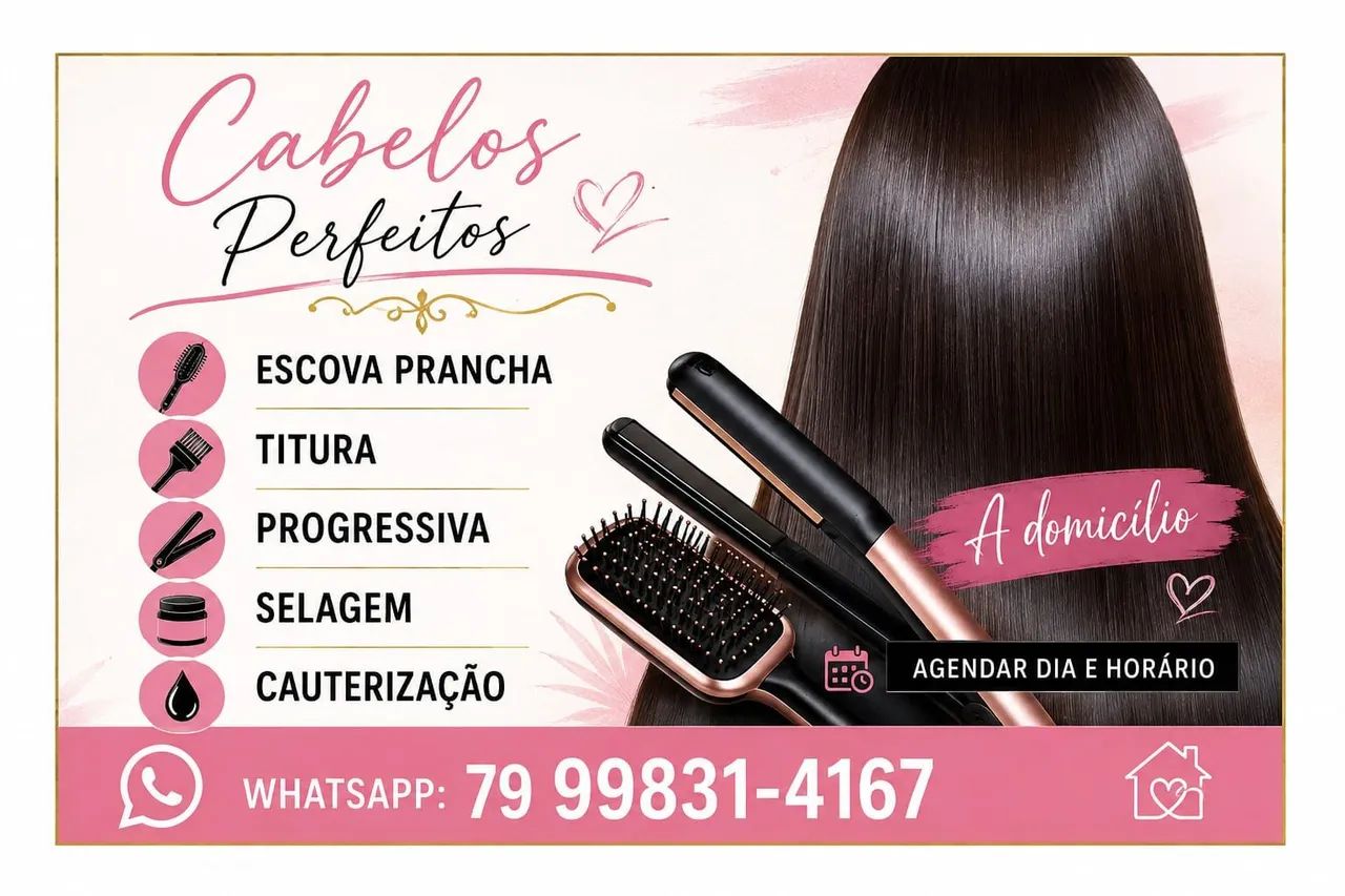Trabalho com serviços de cabelo 