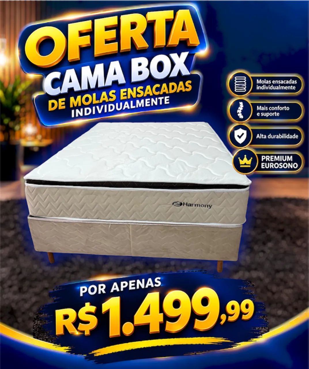 Cama Box Casal Eurosono Mega Oferta