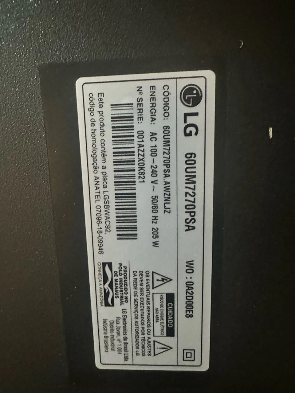Tv LG 60 polegadas com tela quebrada  - Foto 3
