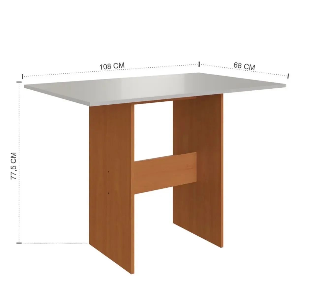 Conjunto Sala de Jantar 1 Mesa Tampo MDF Retangular 4 Cadeiras - Foto 5