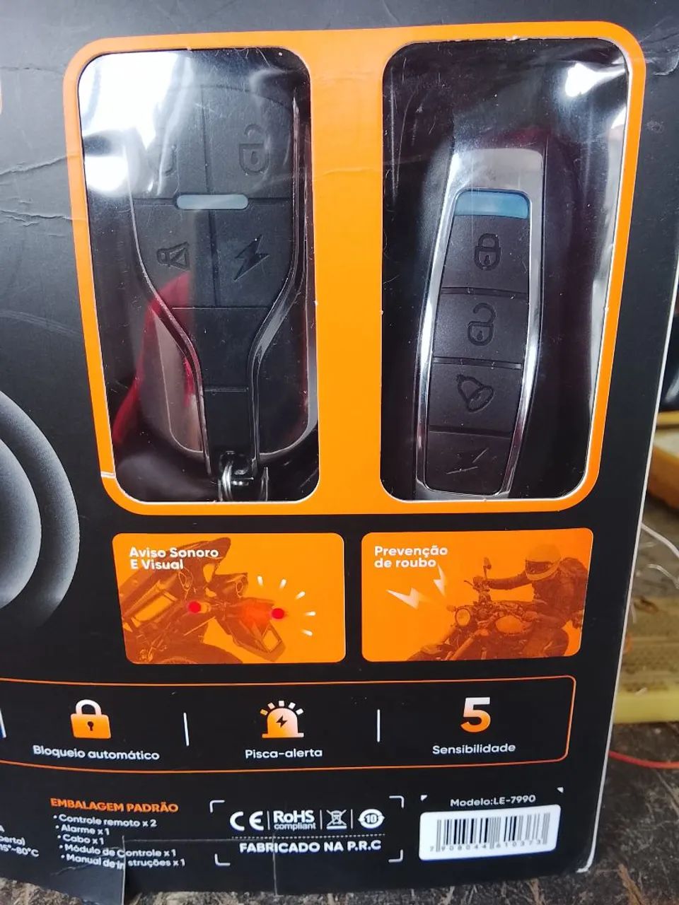 Alarme. Pra. Moto. E.  Carro