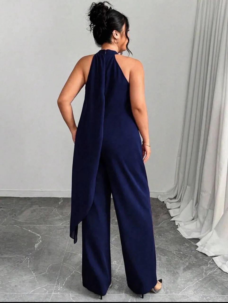 Macacao azul marinho plus size g2 pantalona - Foto 3