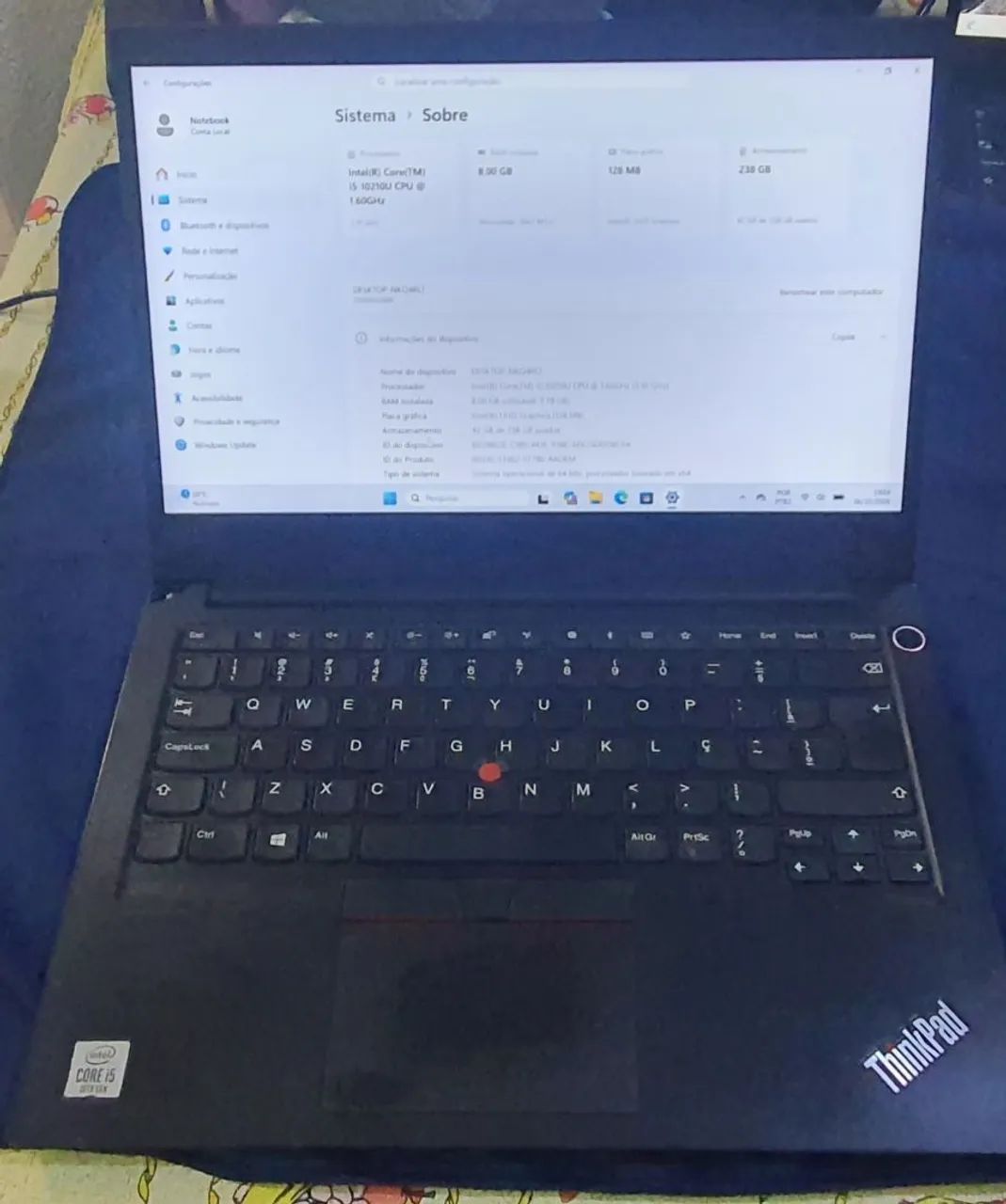 Lenovo ThinkPad E14 - Core i5 10ª Geração - SSD 256GB - Foto 3