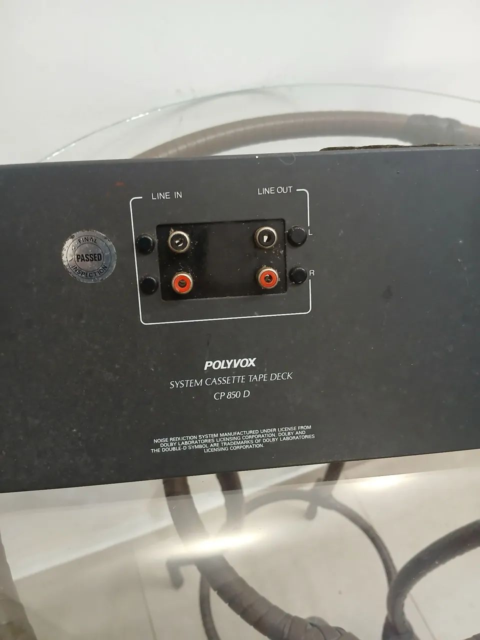 Tape deck Polyvox CP 850 D ( painel traseiro  ) - Foto 4