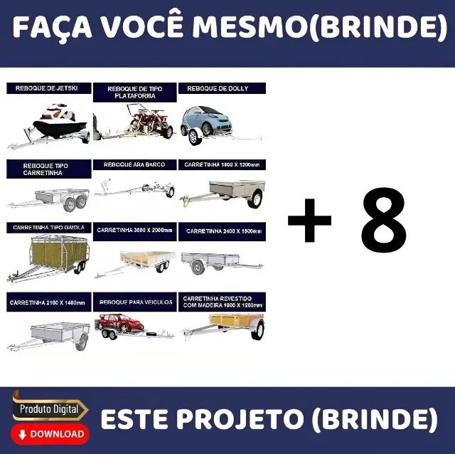 13 projetos para carretinhas reboque 